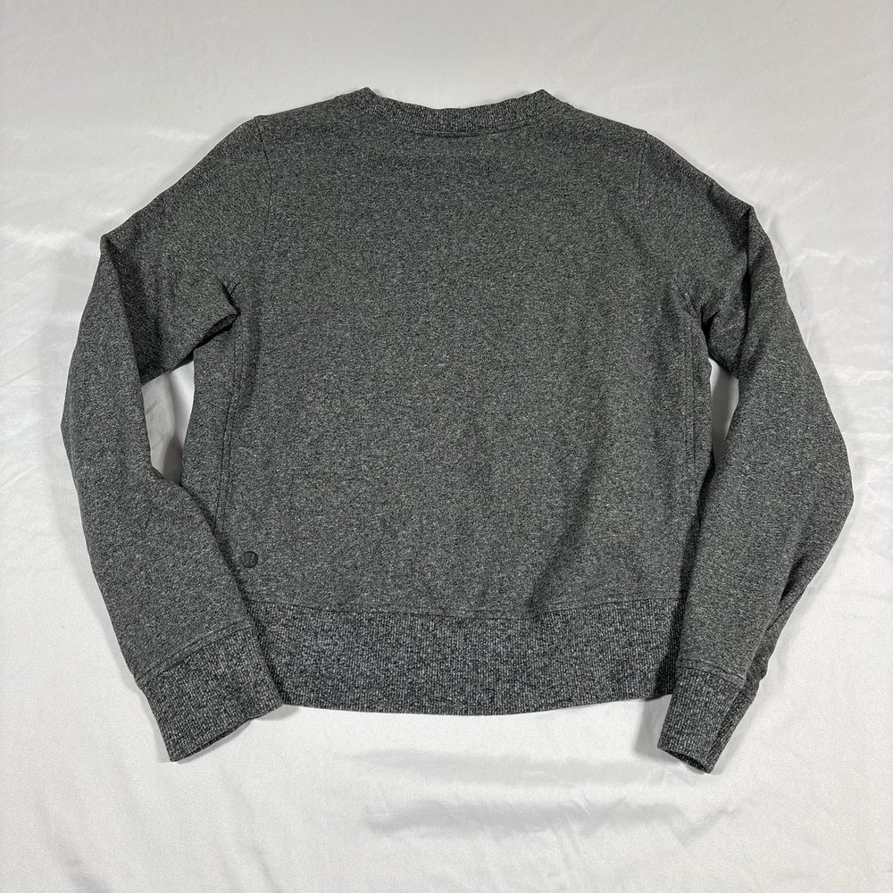 Lululemon Crewneck Pullover Sweater Womens Size‎ 4 Heather Gray Gym Workout - Picture 3 of 9
